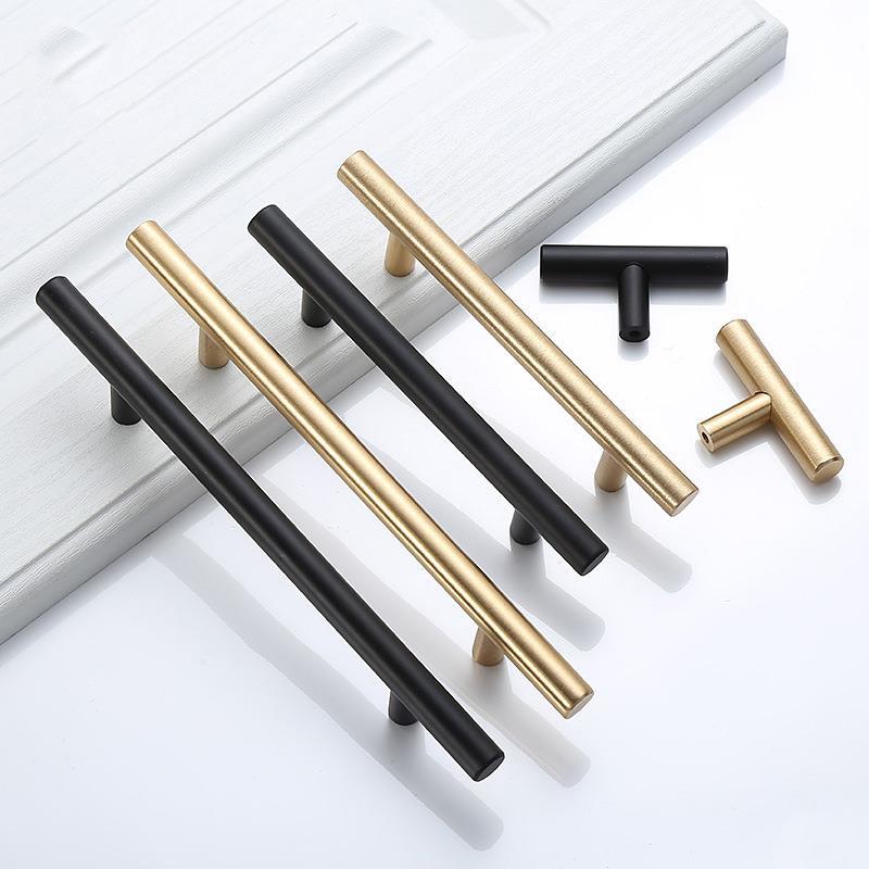 Furniture Hardware Restoration - Emas Modern Disikat Lurus Pegangan Lemari