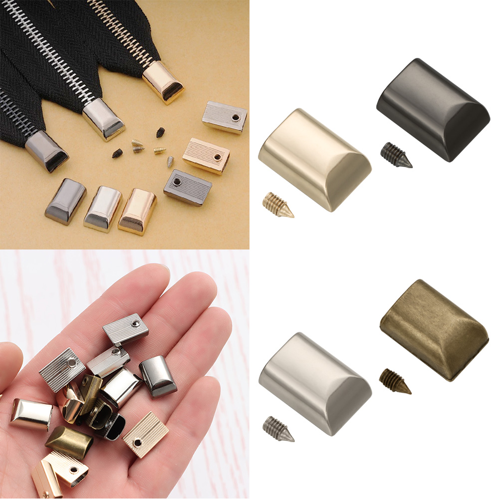 Furniture Hardware Connectors - 10 buah ritsleting logam Stopper ritsleting