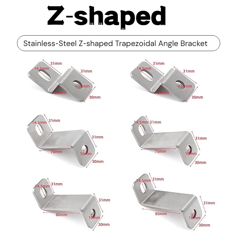 Furniture Hardware Connectors - Braket Sudut Bentuk Z dari Baja