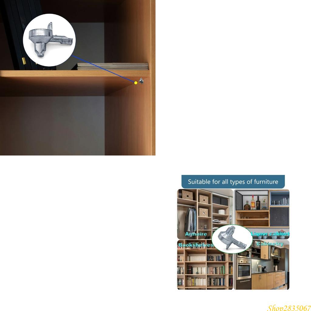 Shelf Peg Support - 100 Buah Pasak Campuran Seng Pasak
