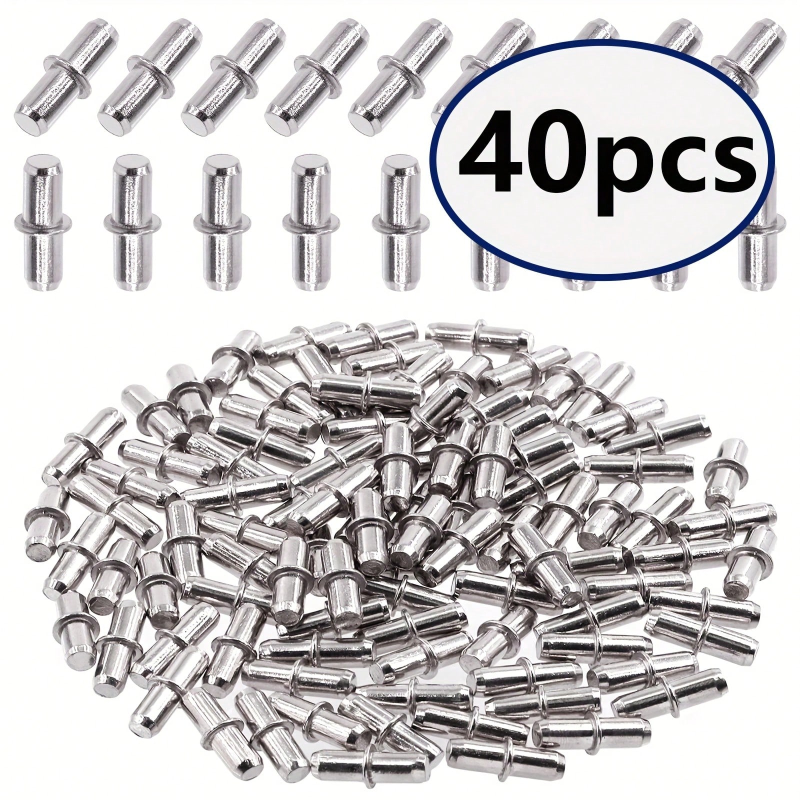 Shelf Peg Support - 40 Buah Pin Rak Dinding, Penyangga