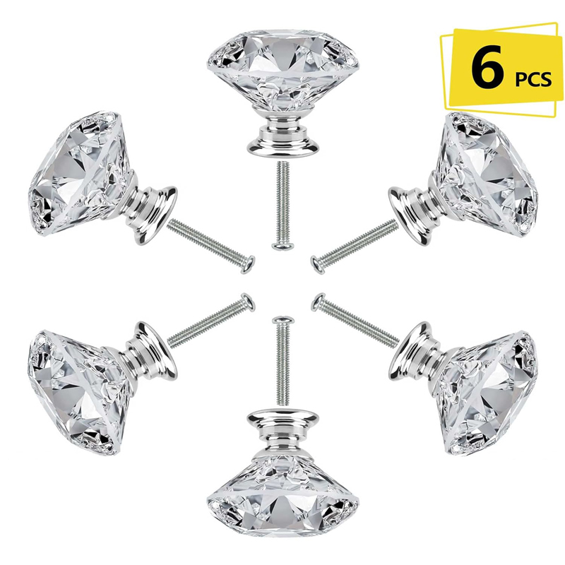 Furniture Joint Hardware - 6 Buah Kenop Kabinet dengan Sekrup
