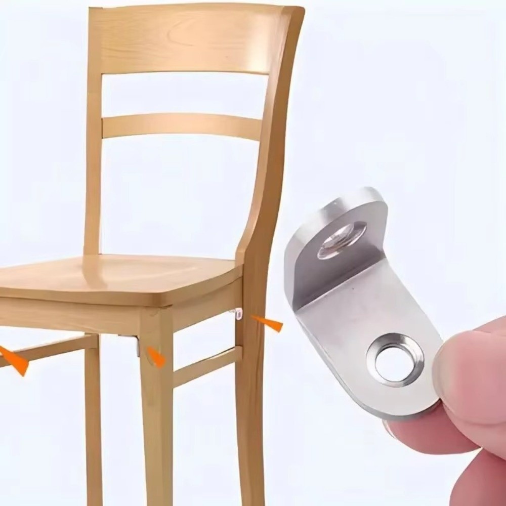Furniture Hardware Connectors - 10 Buah Penyangga Sudut Baja Tahan