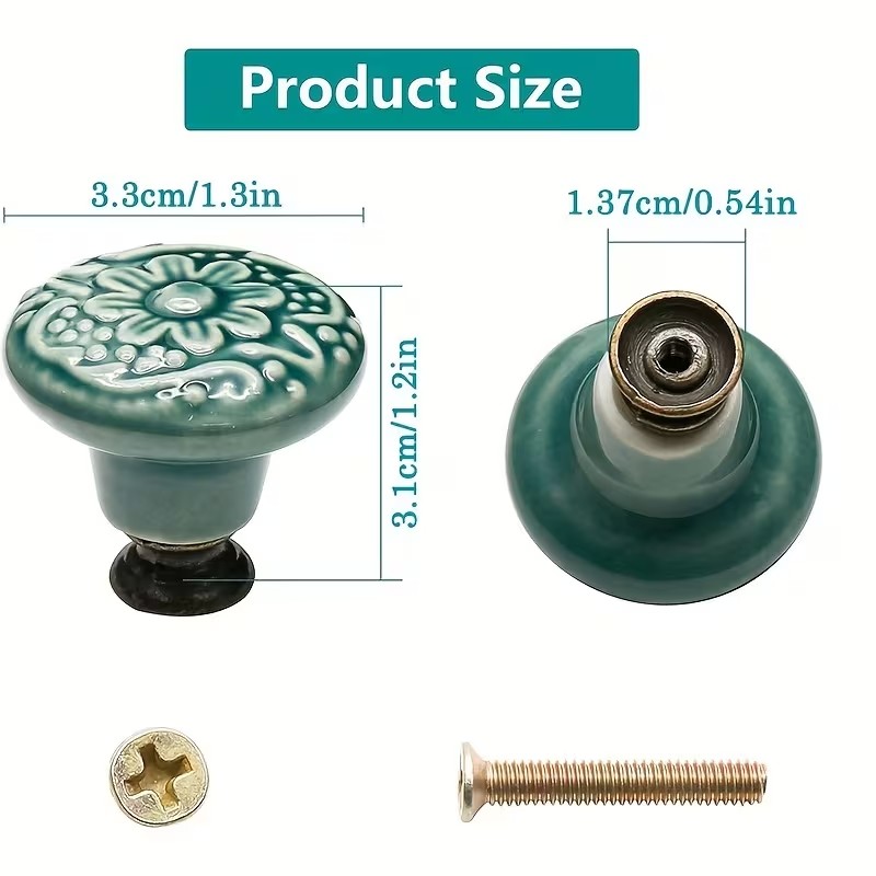 12 buah kenop kabinet keramik, - Furniture Joint Hardware ulasan dan harga