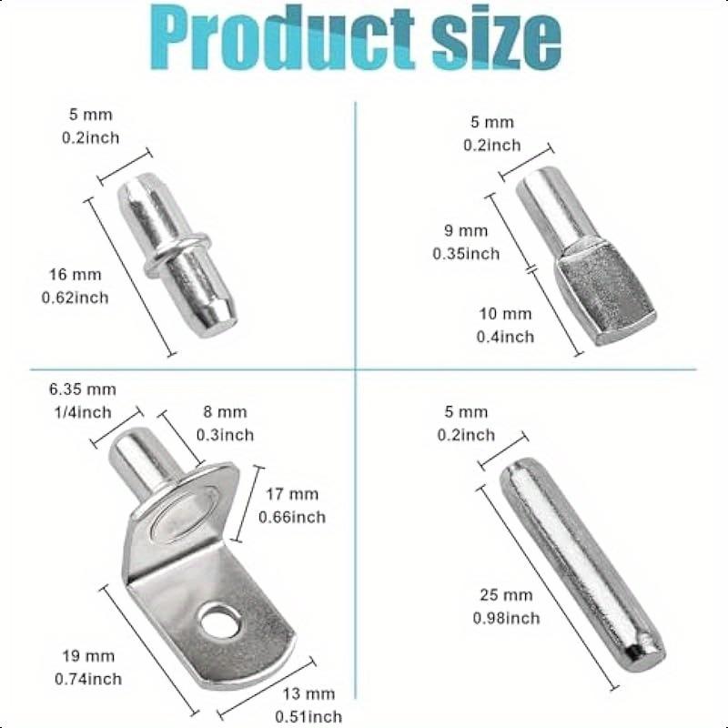 104 Buah Kit Pasak Rak 4 Model - Shelf Peg Support ulasan dan harga