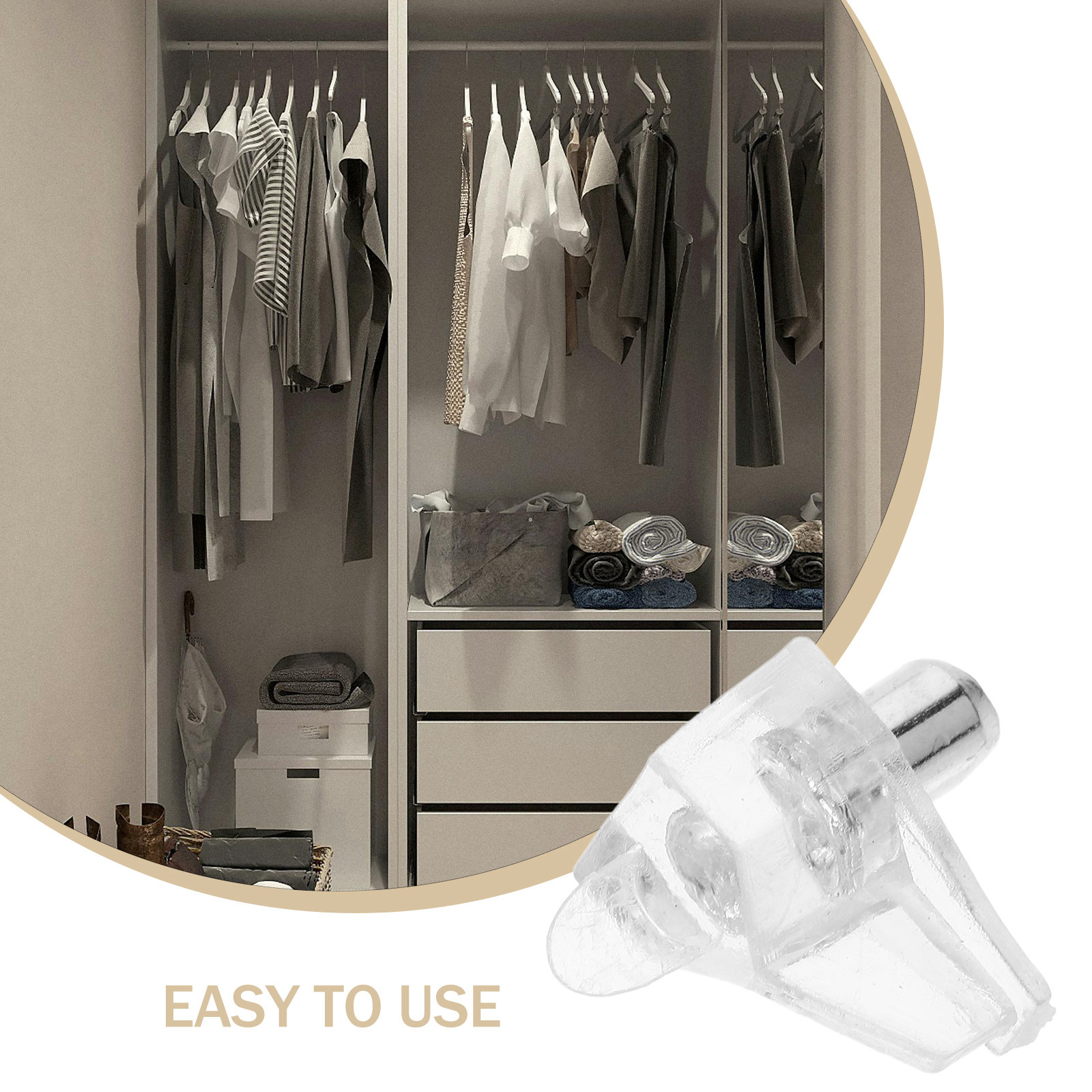 100 buah Penyangga Rak Transpa - Shelf Peg Support ulasan dan harga