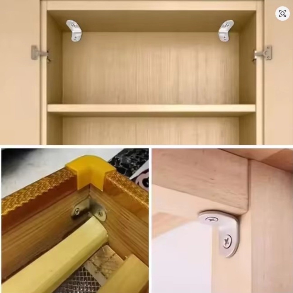 10 Buah Penyangga Sudut Baja T - Furniture Hardware Connectors ulasan dan harga