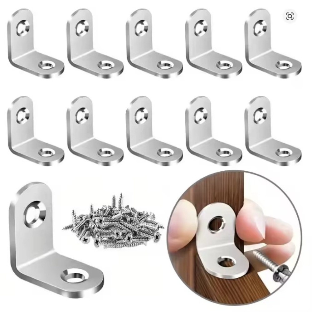 10 Buah Penyangga Sudut Baja T - Furniture Hardware Connectors ulasan dan harga